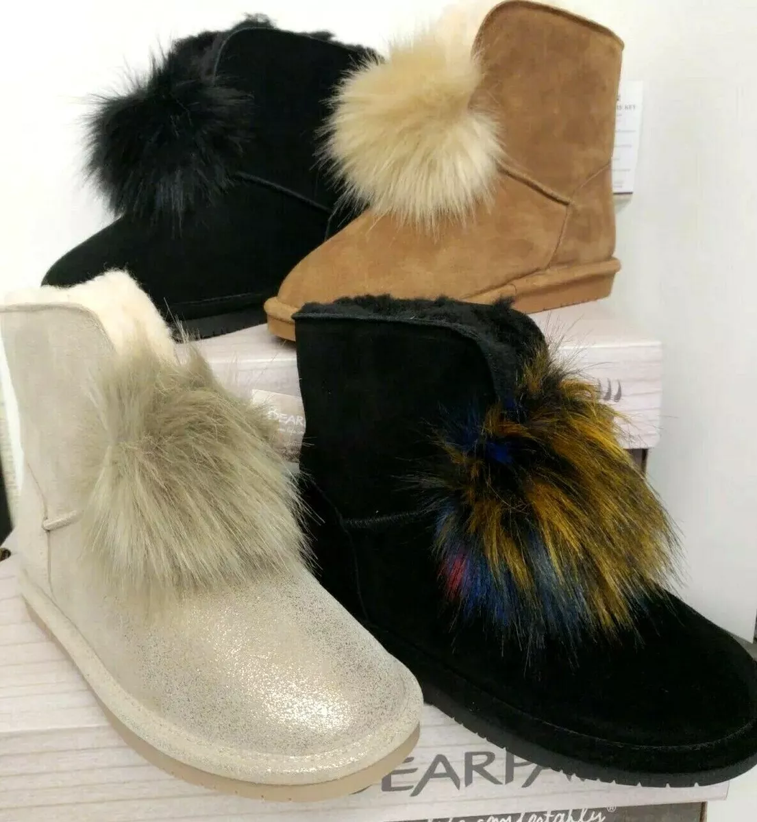 Bearpaw pom pom boots cheap