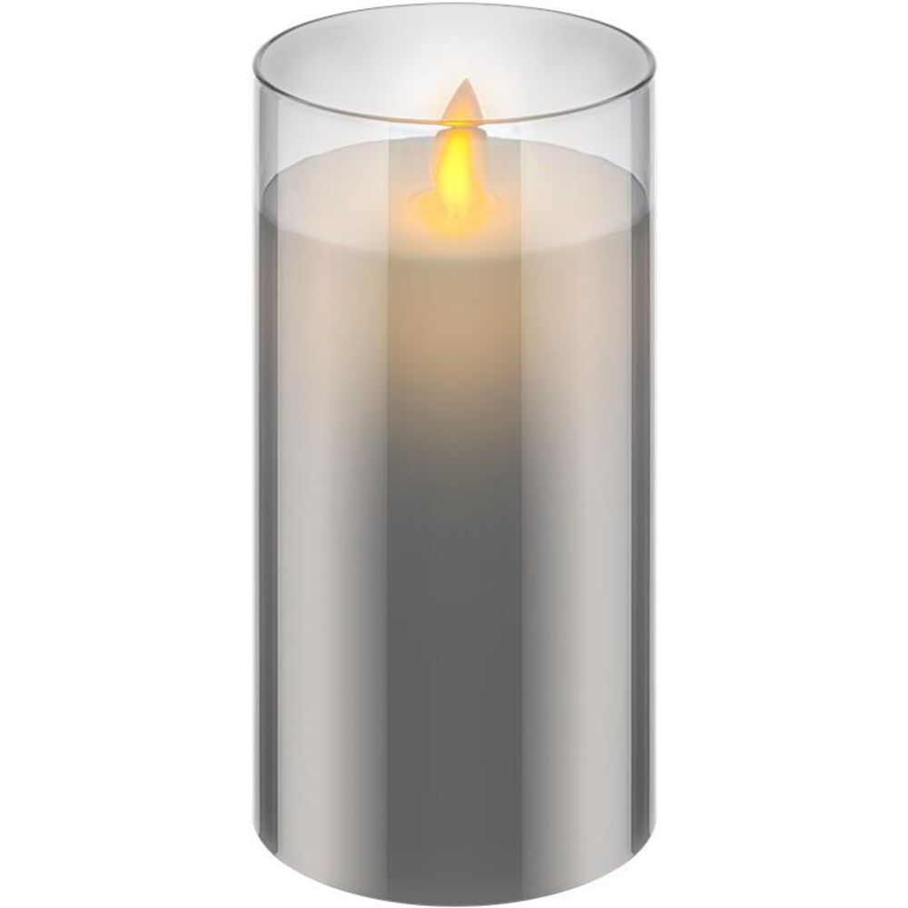 Светодиодная лампа Goobay 60372-Echtwachs-Kerze im Glas, 7,5 x 15 см, для хранения батареек