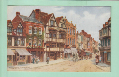A R Quinton Postkarte - High Street, Tewkesbury - Salmon *1849 - Unp