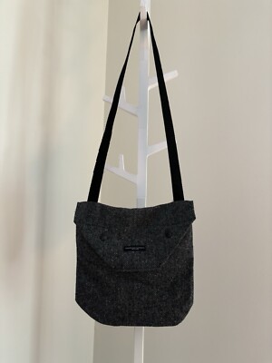 Engineered Garments Shoulder Pouch Musette Messenger Bag grey herringbone NEW 