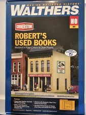 Walthers Cornerstone HO Building/Structure Kit Roberts Used Books Store With LED