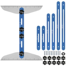 Stair Tread Template Tool 9"-54" Adjustable Length Stair Measuring Tool Jig Blue