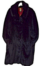 Biba Luxurious Chic Black Portobello Faux Fur Coat Uk 20