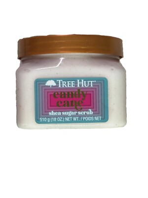 Tree Hut Candy Cane Shea Sugar Exfoliating & Hydrating Body Scrub, Vegan, 18 oz.