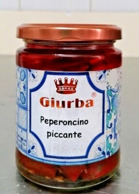 GIURBA PEPERONCINO PEPERONCINI PICCANTE SOTT' OLIO vaso rotondo 314 g