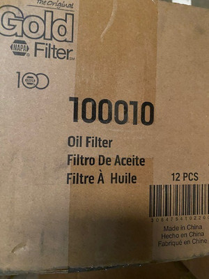 (12 PACK) NAPA Gold Oil Filter 100010  (FIL100010)