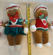 Vtg 1990 Christmas GINGERBREAD Plush Couple, Boy/ Girl Set Target Exclusive 15"