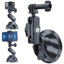 TELESIN Suction Cup Car Windshield Dashboard Mount Holder for GoPro Cell Phone