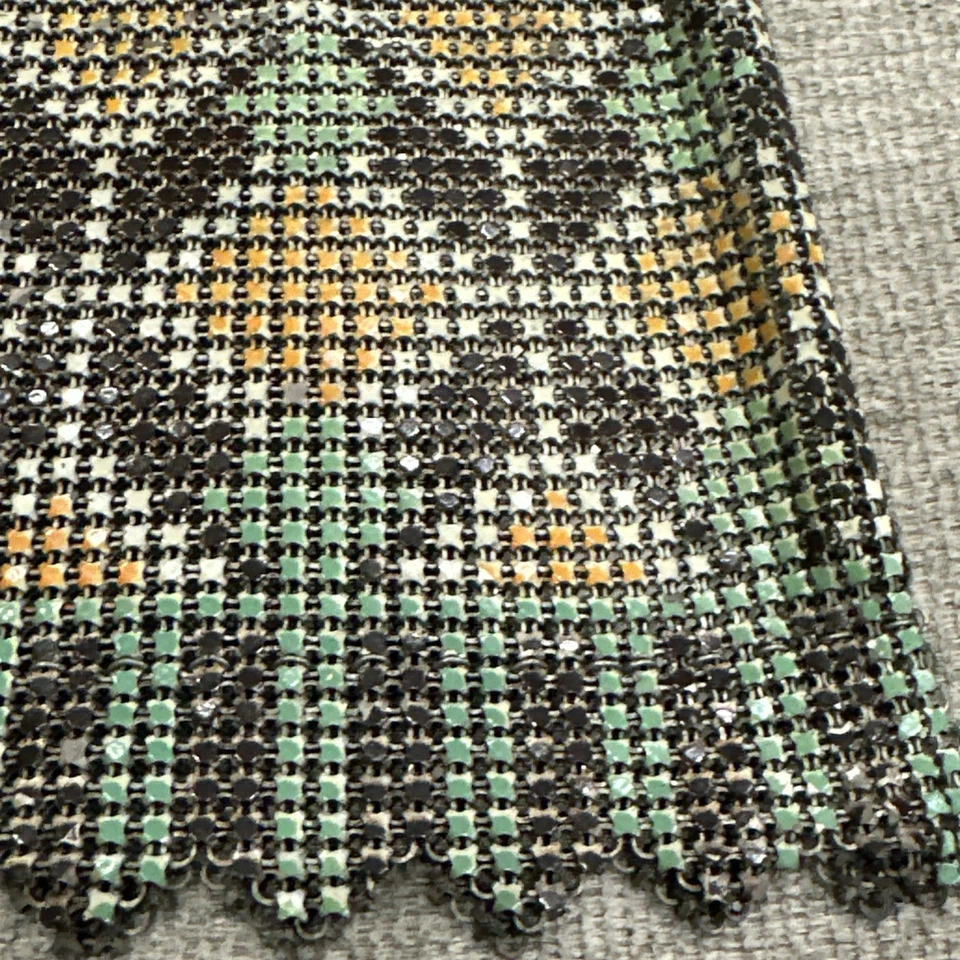 1920 年代 WHITING & DAVIS 艺术装饰设计五颜六色的网眼袋钱包翻盖 — 第 4/4 张图片