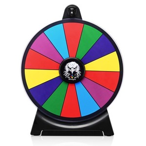 WinSpin 12" Prize Wheel 14 Slots Spinning Game Tabletop Fortune Game Eagle
