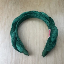 The Vintage Cosmetic Company Green Velour Padded Headband Retro Style