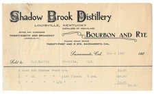 1905 Shadow Brook Distillery - Whiskey - Louisville KY & Sacramento CA - Note
