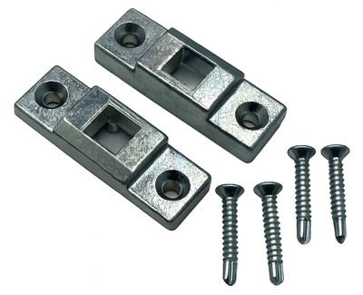 UPVC French Door Keep Top & Bottom Shoot Bolt Universal Keep SI 580 C-W Schrauben