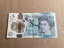 ROGER DEAN SIGNED BY THE ARTIST £5 NOTES