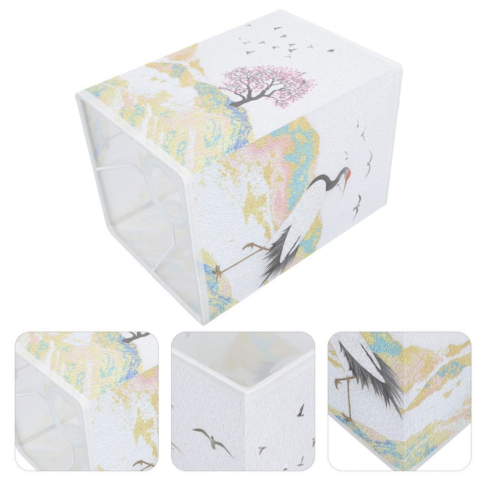 Housoutil Paralume In Lino Rosa A Forma Di Tamburo 17x17x13 Cm Per Lampade Da Tavolo, Lampadari E Pareti - Copertura In Tessuto Con Telaio In Ferro