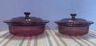 Vintage PYREX Amber Glass Casserole Set 6 Pc USA Visions Cookware