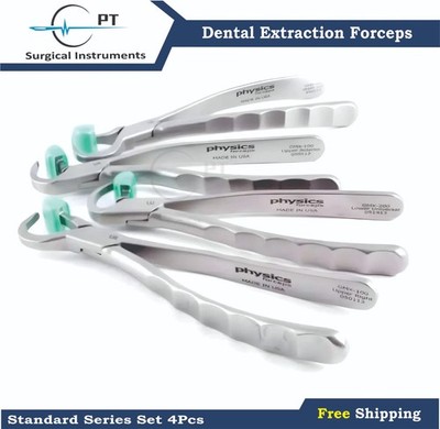 Dental Extraction Physics Forceps Standard Series Set Of 4 Pcs 45 Free Bumpers