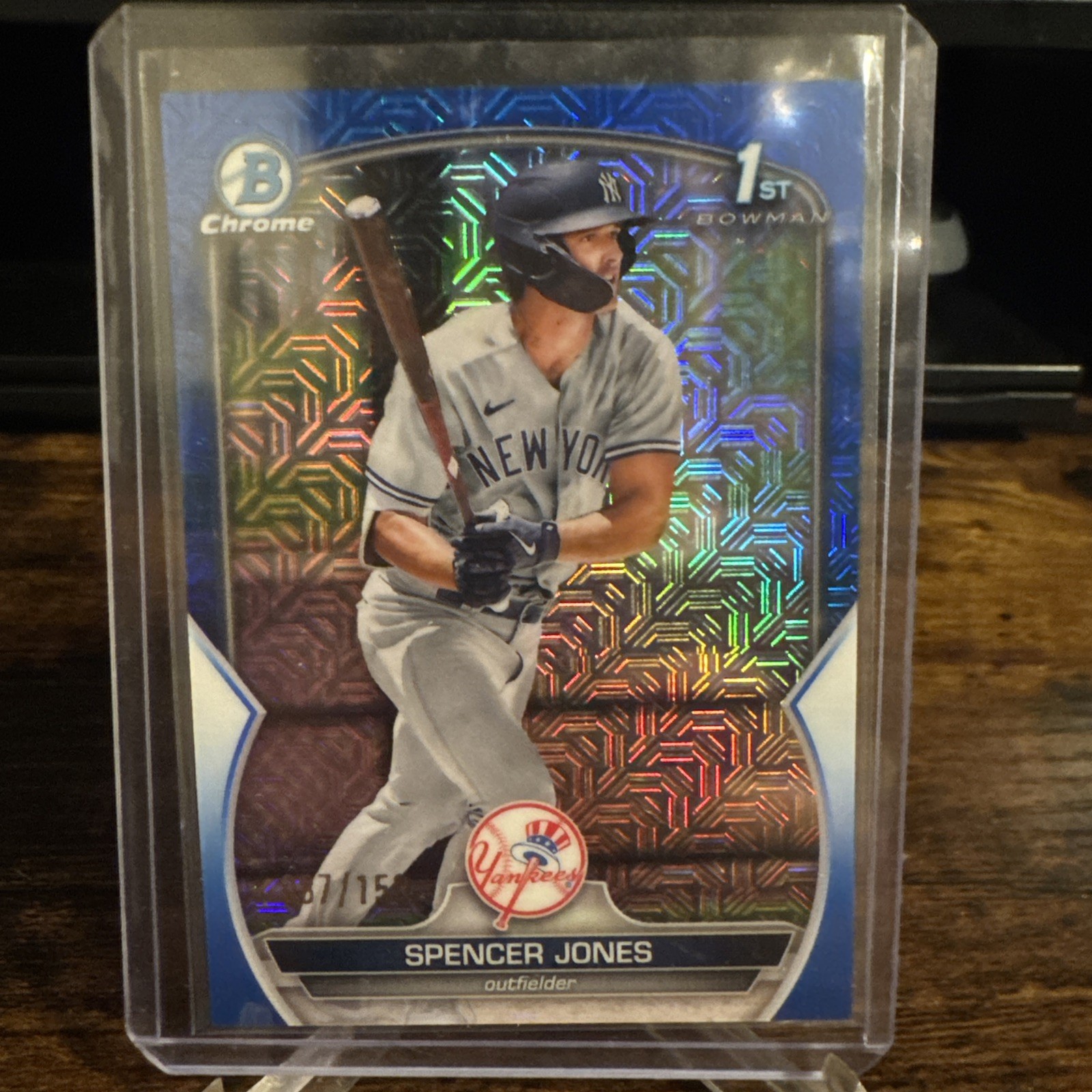 2023 Bowman Chrome Prospects Spencer Jones 1st #BCP-139 Blue Mojo Refractor/150