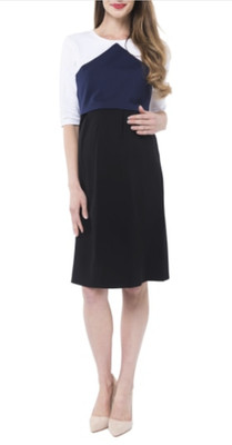 Nom Maternity Women Valentina Maternity + Nursing Ponte Dress Multi Size M