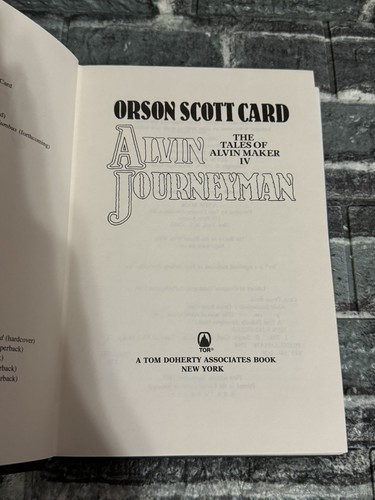 Alvin Journeyman By Orson Scott Card 1st Edition First Printing 1995 HCDJ - Picture 6 of 7