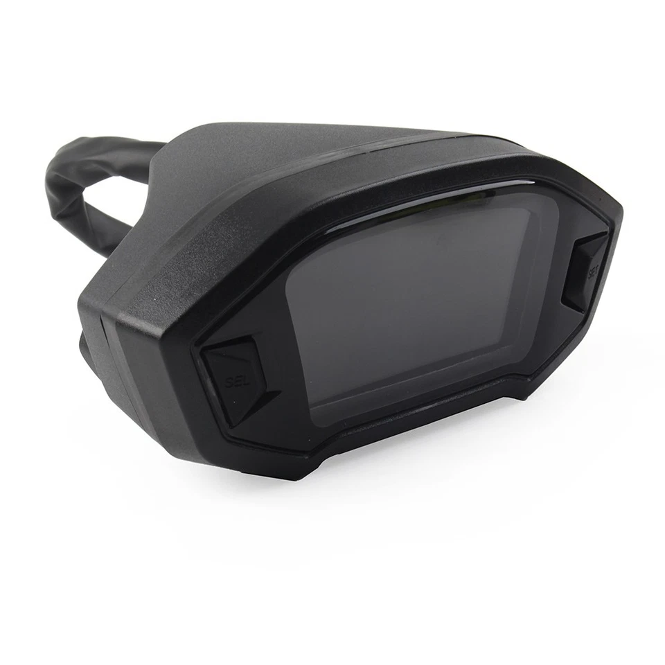 Lcd Led Digital Motorcycle Odometer Speedometer Gauge 14000R/min Universal - Image 4 of 4