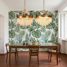 Coppia Lampadari Antichi Stile Impero Metallo Dorato Italia XX Secolo Originali