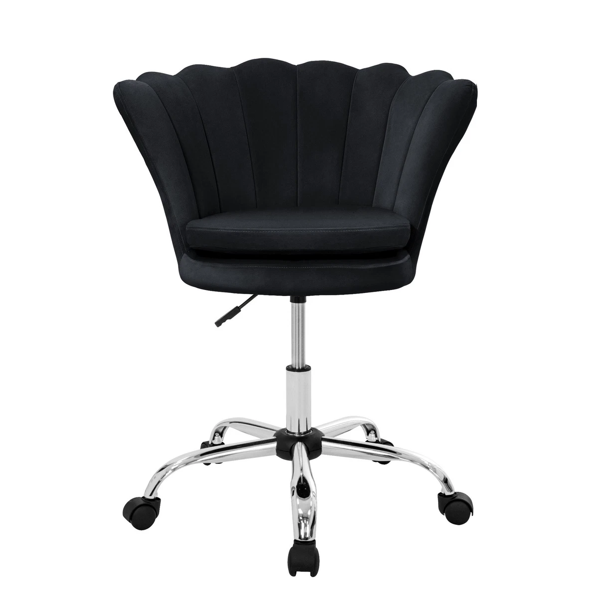 Set 2x sillas de oficina asientos de terciopelo, sillón ergonomico moderno negro