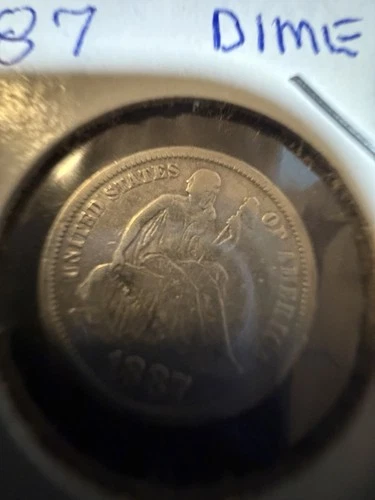 1887 Seated Liberty Silver Dime CHOICE XF++ E345 RNM