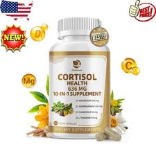 120 Pills Cortisol Supplement Magnesium Ashwagandha L-theanine Relieve Stress