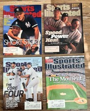 4-Sports Illustrated Magazines New York Yankees Jeter, Martinez, Rivera
