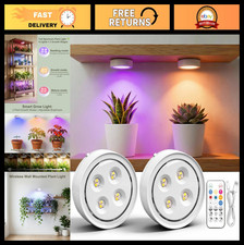2 Pack Cordless Magnetic Rechargeable Grow Lights for Indoor Plants, 6500K LED,
