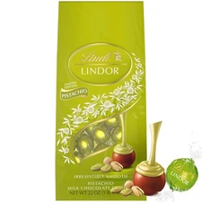 Lindt Lindor Limited Edition Pistachio Milk Chocolate Truffles – Bulk 22 oz B...