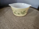 Pyrex Shenandoah Green on Yellow 1 Qt Casserole Dish Vintage 473-B No Lid