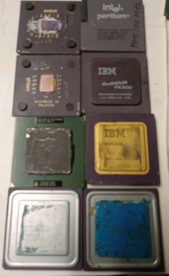 *SCRAP* Vintage CPU LOT 8 - Cyrix, Intel, AMD , GOLD PINNED PROCESSORS 