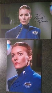 KERRIE KEANE As ALEXANA DEVOS 2 Hand Signed Autograph 4X6 PHOTO S-  STAR TREK 