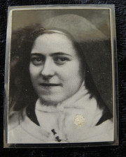 ANTIQUE RELIC RELIQUE RELIQUARY PRAY HOLYCARD IMAGE St. Therese Child Jezus (3)