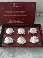 WMF Stil Galerie Serviettenringe Set 6x. Versilbertes neu