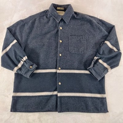 Vintage Structure Le Collezioni Jacket Mens Large Wool Blend Chore Shacket Italy