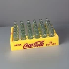 Vintage Miniature Coca-Cola Case 24 Bottles Yellow & Red Logo Authentic & Rare!