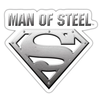 SPREADSHIRT DC Comics Superman Logo Man Of Steel Aufkleber Sticker, max. 10 x 10 cm