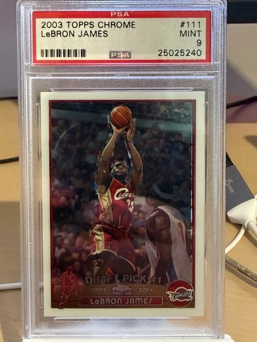 2003-04 Topps Chrome LeBron James Rookie #111 Cleveland Cavaliers PSA 9
