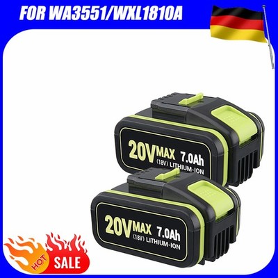 7,0Ah Lithium-Ionen Akku für Worx 20V MAX WA3551.1, WA3572, WA3553, WX390 WX176