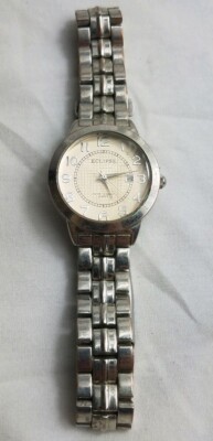 Armitron Eclipse Silver Water Resist 100 Ft Silver Men Link Japan