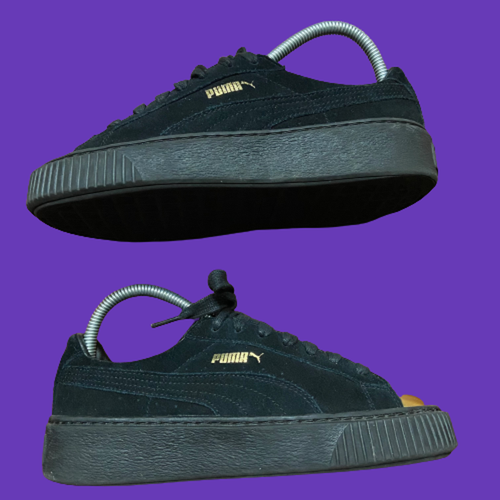 puma clyde black suede