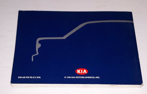 1997 Kia Sephia Owner's Manual - Picture 7 of 7