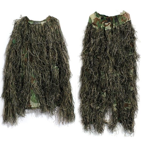 3D Ghillie Suit Set Dschungel Woodland Tarnanzug Camouflage Kleidung Jagd Suit - Bild 5 von 21