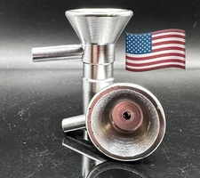 14mm Aluminum Metal SILVER bowl slide  water pipe bong Unbreakable