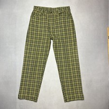 Vintage Levi  s For Gals Big E Sta Prest Plaid Pants 30x28