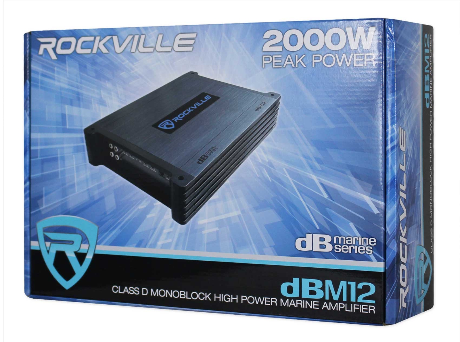 Rockville MS10LW 10 2400 Вт Белый Морской лодочный 10 СВЕТОДИОДНЫЙ сабвуфер моноусилитель Комплект проводов