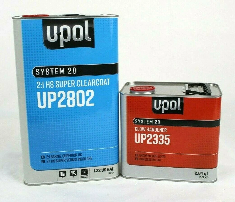 U-Pol UP2802 Clear Coat HS Super Clear Only or Kit with Hardener 2 to 1 Mix UPOL - Image 4 of 4
